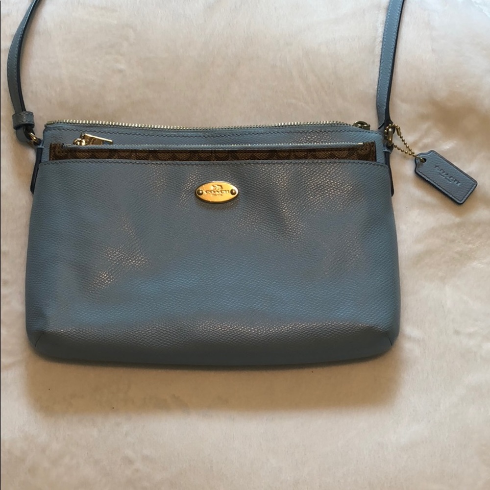 Light blue coach purse